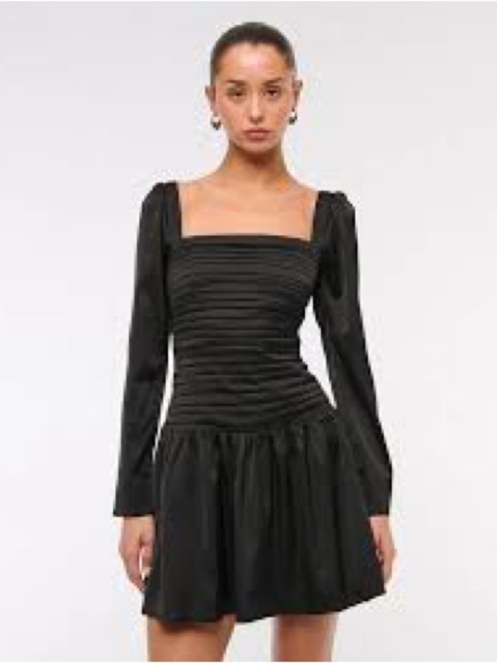 Abercrombie & Fitch The A&F Emerson Drop-Waist Satin Mini Dress xs